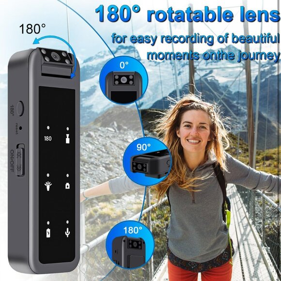 NEW 1080P 128GB Mini Video Camera with Audio & Video Recording, IR Night Vision - Picture 3 of 6